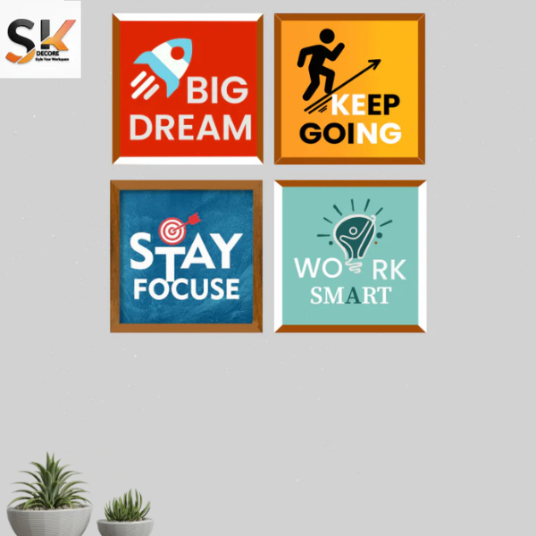 Set of 4 Motivational Wall Frames – SK Decor