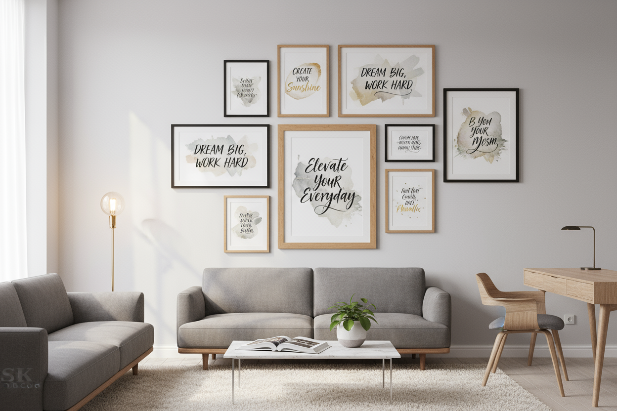 Transform your walls into a masterpiece with SK Decor’s Framed Wall Art Collection.
Each frame features inspiring quotes and elegant designs that bring style, motivation, and personality to any space.
Perfect for homes, offices, and studios — because every wall deserves to tell a story. ✨

#SKDecor #WallArt #HomeDecor #WorkspaceStyle